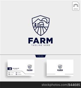 agriculture farm line badge vintage logo template vector illustration icon element isolated. agriculture farm line badge vintage logo template vector illustration