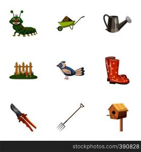 Agriculture icons set. Cartoon illustration of 9 agriculture vector icons for web. Agriculture icons set, cartoon style