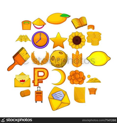 Agriculture icons set. Cartoon set of 25 agriculture vector icons for web isolated on white background. Agriculture icons set, cartoon style