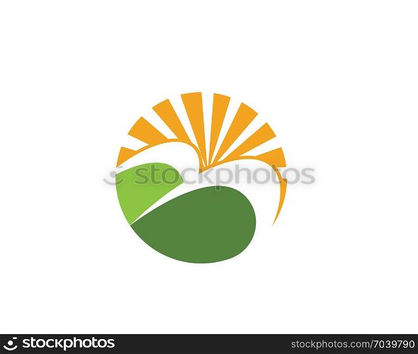 Agriculture Landscape Logo template vector illustration