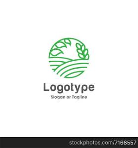 Agriculture logo. Farm logo. Organic logo. Nature symbol