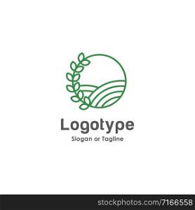 Agriculture logo. Farm logo. Organic logo. Nature symbol