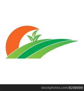 Agriculture logo icon symbol, vector illustration design template