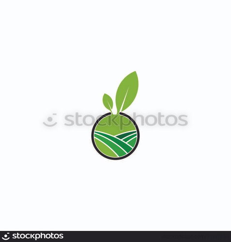 Agriculture Logo. leaf logo design, eco-friendly concept