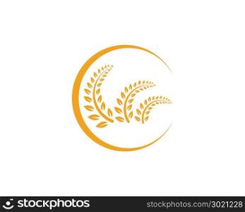 agriculture rice meal logo and symbols template icons