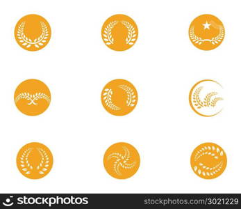 agriculture rice meal logo and symbols template icons