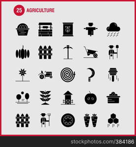 Agriculture Solid Glyph Icon Pack For Designers And Developers. Icons Of Agriculture, Apple, Country, Farm, Farming, Farm, Farming, Food, Vector