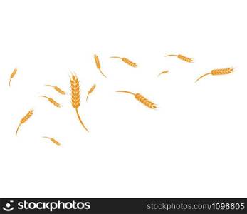 Agriculture wheat illustration Template vector design
