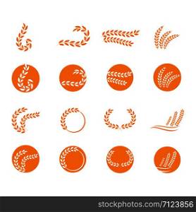 Agriculture wheat logo concept design template