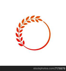 Agriculture wheat logo concept design template