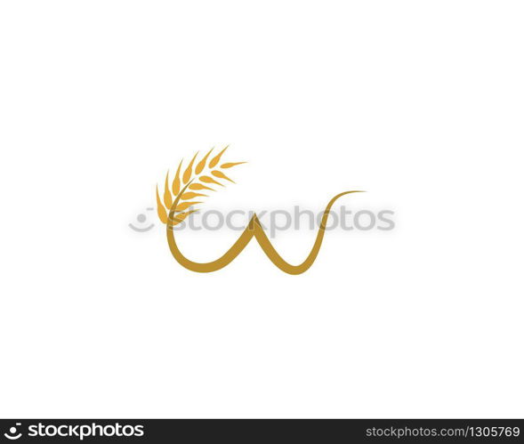 Agriculture wheat logo template vector icon design