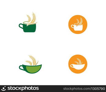 Agriculture wheat logo template vector icon design