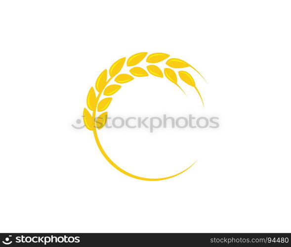 Agriculture wheat Logo Template vector icon design