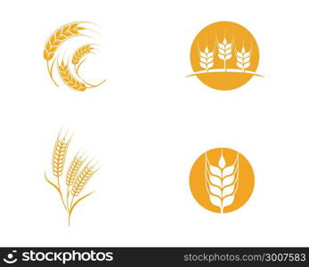 Agriculture wheat Template vector icon design illustration