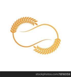 Agriculture wheat vector icon design