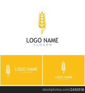 Agriculture wheat vector icon design 