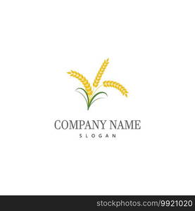 Agriculture wheat vector icon design 