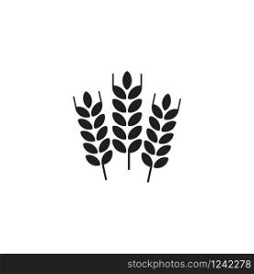 Agriculture wheat vector icon design illustration
