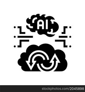 ai artificial intelligence finance technology glyph icon vector. ai artificial intelligence finance technology sign. isolated contour symbol black illustration. ai artificial intelligence finance technology glyph icon vector illustration