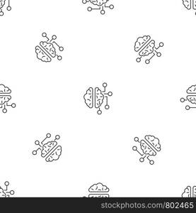 Ai brain pattern seamless vector repeat geometric for any web design. Ai brain pattern seamless vector