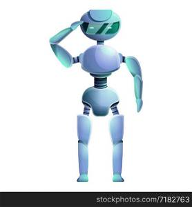 Ai humanoid icon. Cartoon of ai humanoid vector icon for web design isolated on white background. Ai humanoid icon, cartoon style