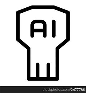 AI key, a futuristic technology concept.