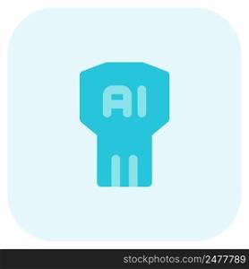 AI key, a futuristic technology concept.