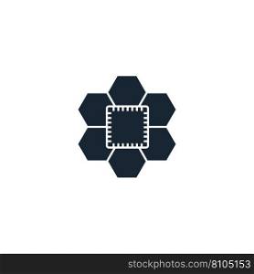 Ai pattern creative icon from artificial Vector Image