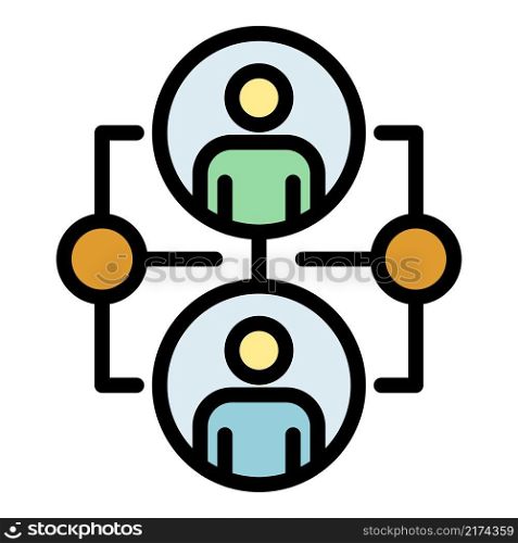 Ai research icon. Outline ai research vector icon color flat isolated. Ai research icon color outline vector