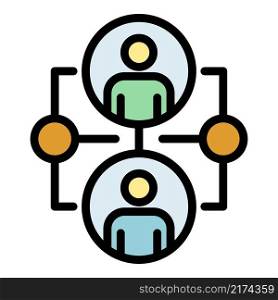Ai research icon. Outline ai research vector icon color flat isolated. Ai research icon color outline vector