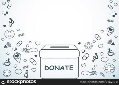aid, assistance, background, blood, care, charity, coin, community, concept, design, donate, donation, give, giving, hand, health, heart, help, hope, humanitarian, icon, illustration, insurance, isolated, line, logo, love, medical, money, set, sign, social, support, symbol, thin, togetherness, vector, volunteer, web