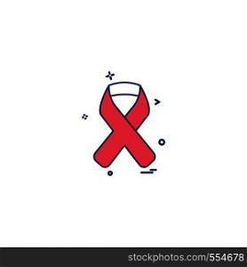 aids blood disease hiv ribbon icon vector desige