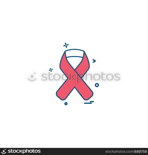 aids blood disease hiv ribbon icon vector desige