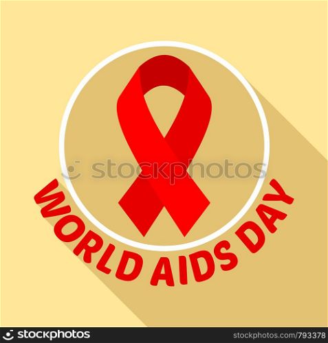 Aids day logo set. Flat set of aids day vector logo for web design. Aids day logo set, flat style