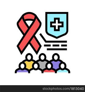 aids social problem color icon vector. aids social problem sign. isolated symbol illustration. aids social problem color icon vector illustration