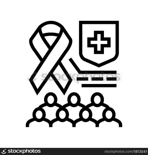 aids social problem line icon vector. aids social problem sign. isolated contour symbol black illustration. aids social problem line icon vector illustration