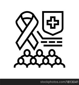aids social problem line icon vector. aids social problem sign. isolated contour symbol black illustration. aids social problem line icon vector illustration