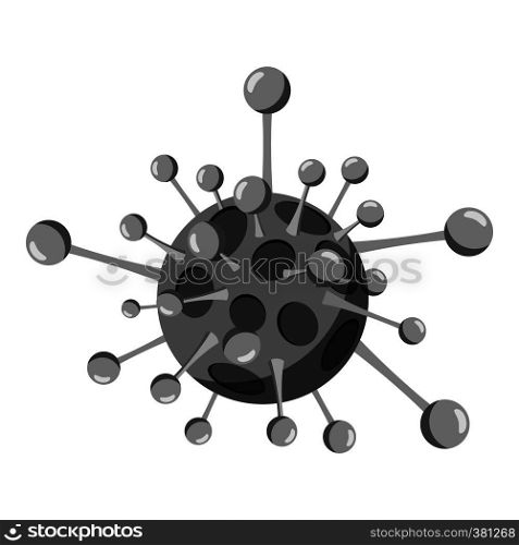 AIDS virus icon. Gray monochrome illustration of bacteria vector icon for web design. AIDS virus icon, gray monochrome style