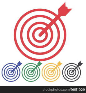 aim, arrow, Idea concept, perfect hit, winner, target goal icon. Success abstract pin logo. Red aim, arrow, Idea concept, perfect hit, winner, target goal icon. Success abstract pin logo