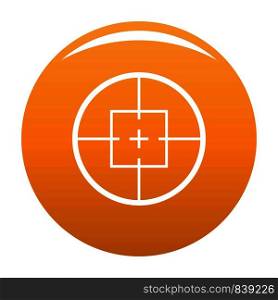 Aiming device icon. Simple illustration of aiming device vector icon for any design orange. Aiming device icon vector orange