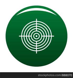 Aiming radar icon. Simple illustration of aiming radar vector icon for any design green. Aiming radar icon vector green