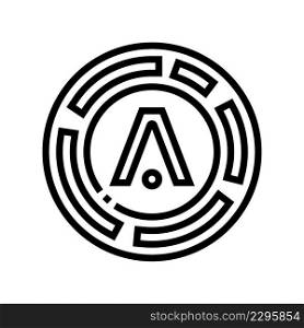 aion cryptocurrency line icon vector. aion cryptocurrency sign. isolated contour symbol black illustration. aion cryptocurrency line icon vector illustration