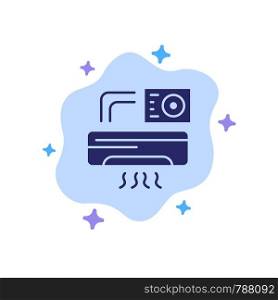 Air, Air-condition, Ac, Room Blue Icon on Abstract Cloud Background