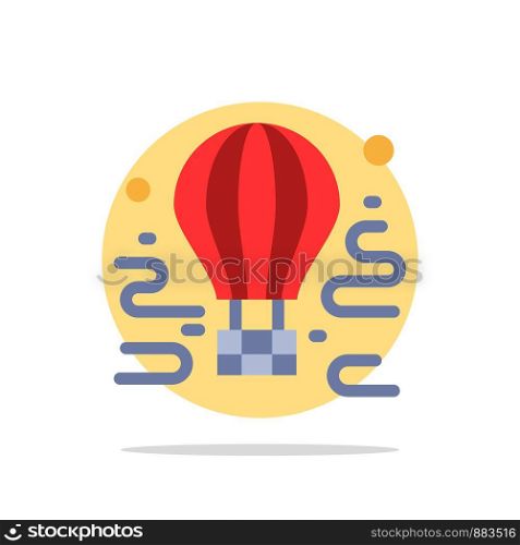 Air, Airdrop, tour, travel, balloon Abstract Circle Background Flat color Icon