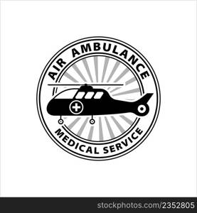 Air Ambulance Helicopter Icon, Air Ambulance Icon Vector Art Illustration
