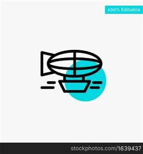 Air, Balloon, Balloon, Filled, Holiday, Travel turquoise highlight circle point Vector icon