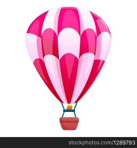 Air balloon basket icon. Cartoon of air balloon basket vector icon for web design isolated on white background. Air balloon basket icon, cartoon style