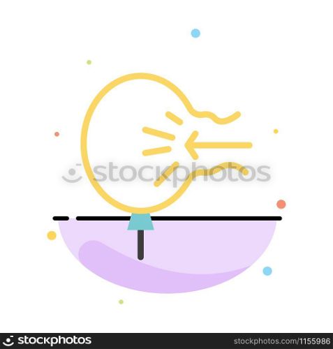 Air, Balloon, Blow, Relief, Stress Abstract Flat Color Icon Template