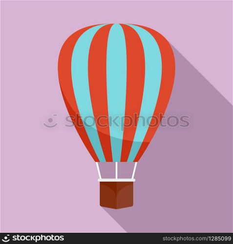 Air balloon icon. Flat illustration of air balloon vector icon for web design. Air balloon icon, flat style