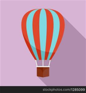 Air balloon icon. Flat illustration of air balloon vector icon for web design. Air balloon icon, flat style